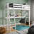 Daylin High Loft Bed with Desk and Storage, Solid Wood Loft Bed Frame with Stairs for Kids and Toddlers-679385940-697189800