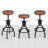 Swivel Pine Solid Wood Adjustable Height Counter Stool with Iron Frame-1034073683-951660729