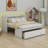 Hynes Murphy Bed, Solid Wood Murphy Bed Frame With USB Port And A Large Drawer-866169543-846412165