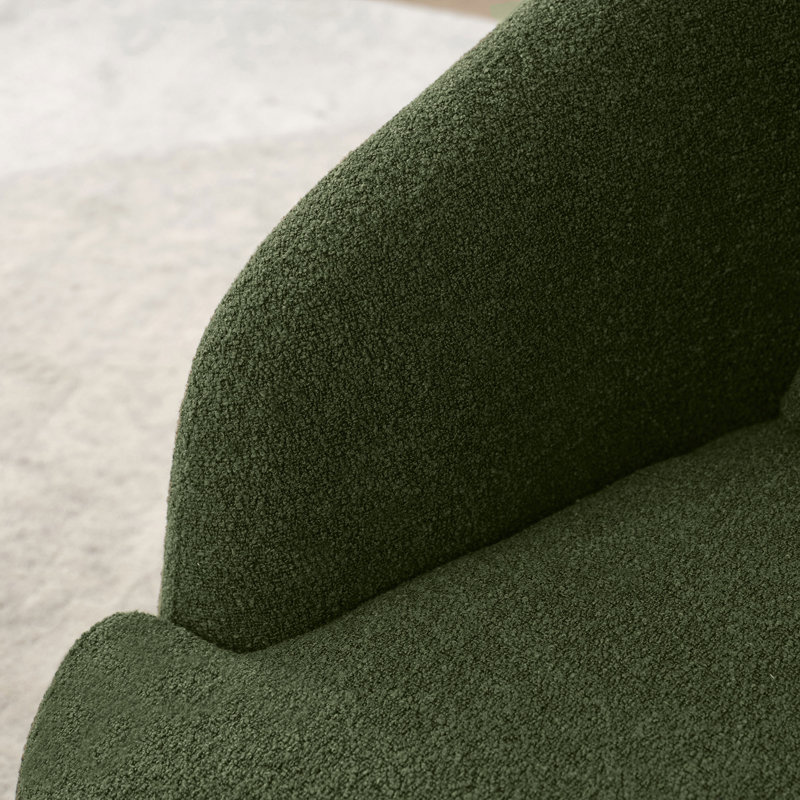 Fauteuil pivotant rembourré 34,2 po, Mélange de polyester vert