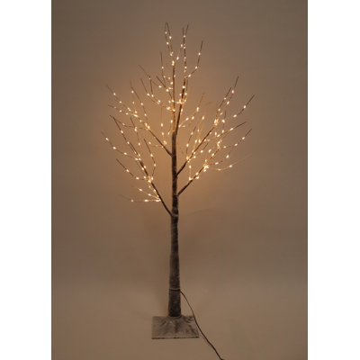 120cm lit warm white snow tree