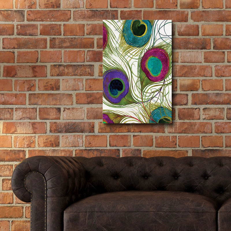 Art mural en verre Peacock, H 24 po x l 16 po x P 0,2 po