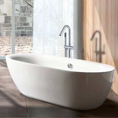 Freestanding Bathtub Faucet With Hand Shower, Metal, 44In Depth X 8In Width 7In Height, 9Lb, Bathroom Stylish Finish, 3.9 Gpm Flow, 43.94In 7.89In 6.91In, 9.13Lb