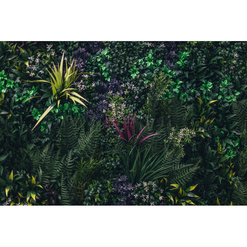 Flower And Green Branches by Erika Parfenova - Wrapped Canvas Print, 30cm H x 46cm W