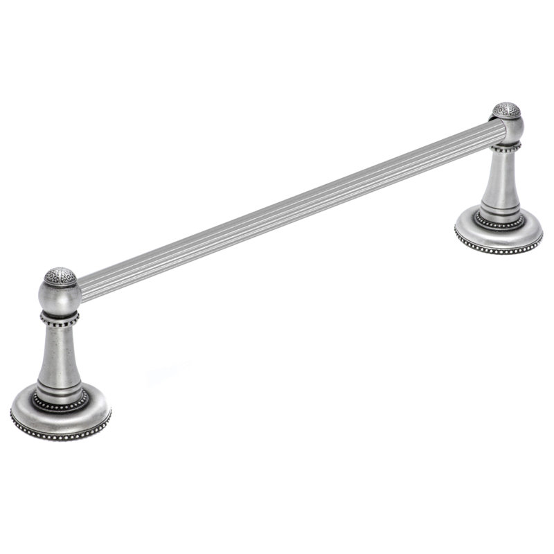 Millennium 36 inches c.c. {approximately} towel bar with 5/8 reeded center in Chalice, Satin, 2.5" H x 18.25" W x 4" D