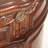 Cortina Traditional Wood & Marble Bedside Chest - Honey Walnut