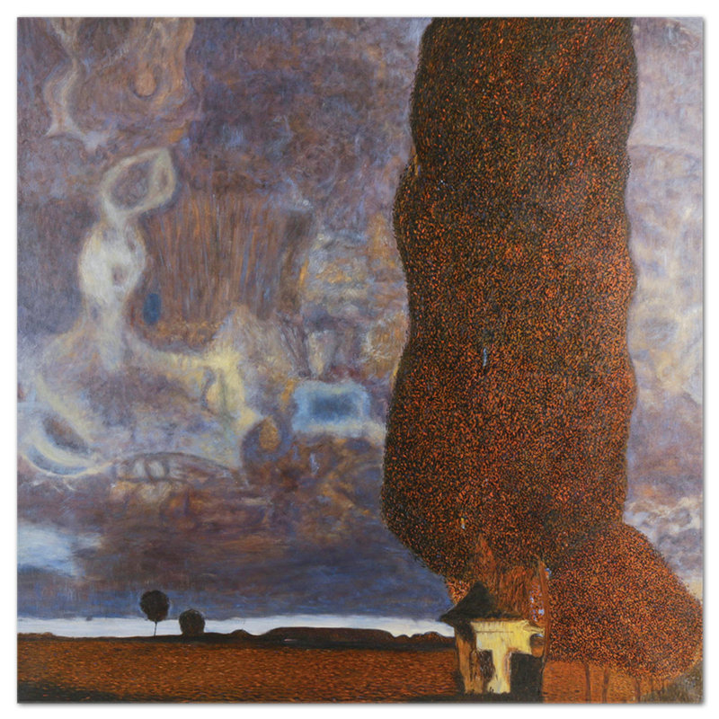 The Big Poplar 2 by Gustav Klimt - No Frame Painting on Plastic / Acrylic, 65cm H x 65cm W