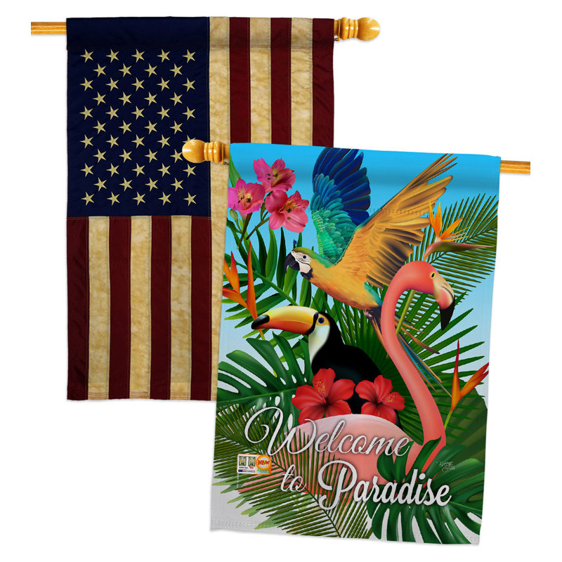 Double Sided 40'' H x 28'' W Polyester House Flag