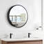 24X24 Inch Black Metal Framed Wall Mount Bathroom Medicine Cabinet With Mirror-985609289-985609290