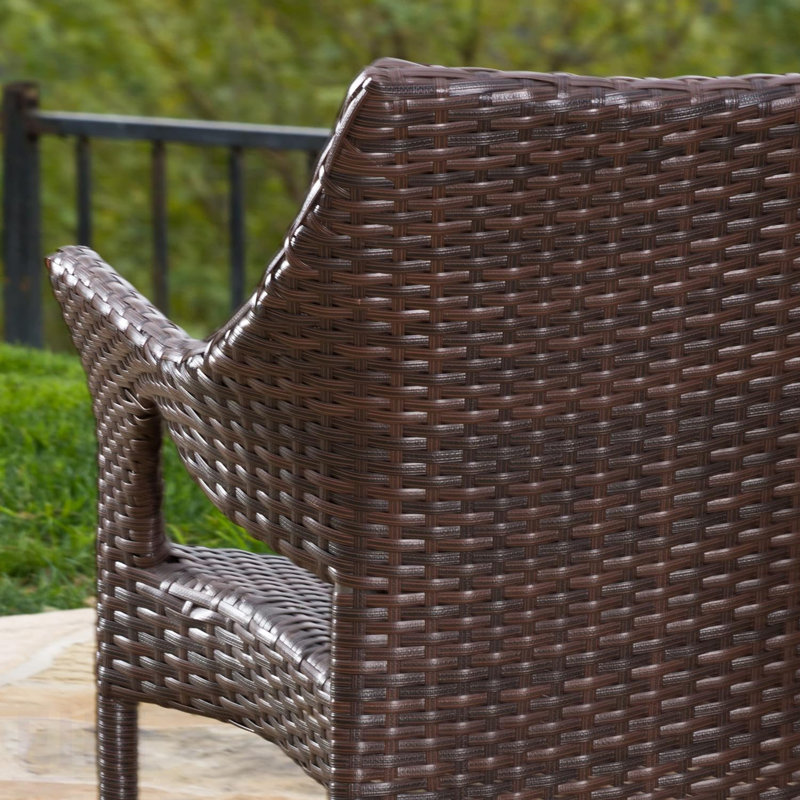 Chaise d'extérieur empilable en résine de polyéthylène résistante aux intempéries, parfaite pour le patio et le jardin
