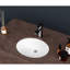 16,5 po X 13,4 po, céramique, blanc, ovale, sous le comptoir, lavabo de salle de bain, faible absorption d'eau, finition polie, teinture pour salle de bain d'intérieur - construction, facile à nettoyer, utilisation à la maison