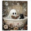 30*20,Horror Ghost And Cat In Bathroom Poster Canvas Prints.