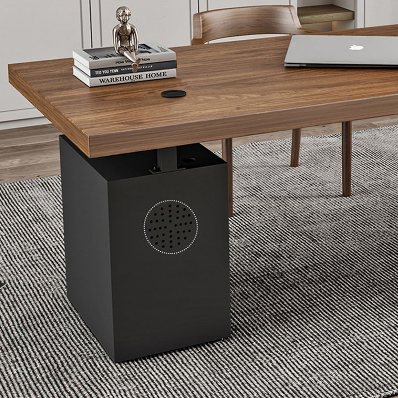 Bureau d'ordinateur en fer massif avec tiroirs Ironwork, H 29,53 po x l 62,99 po x P 27,56 po