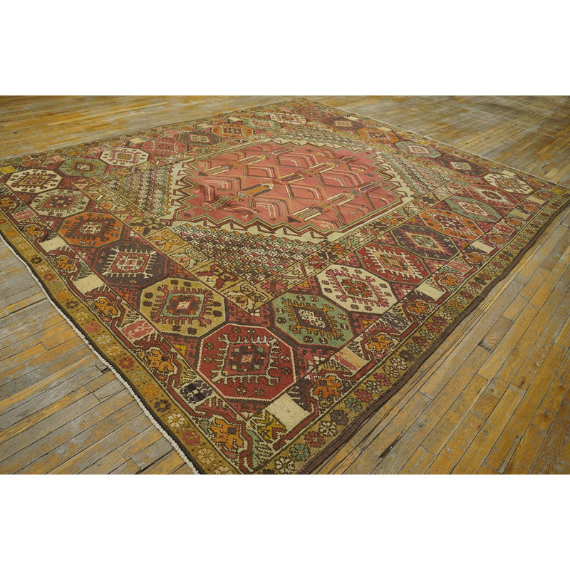 Antique Jerusalem Carpet Israel Knotted Rug