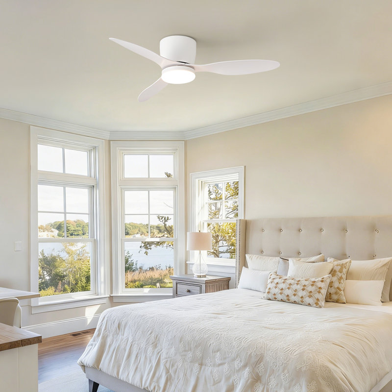 Ventilateur de plafond à DEL encastré à profil bas de 42 po avec télécommande