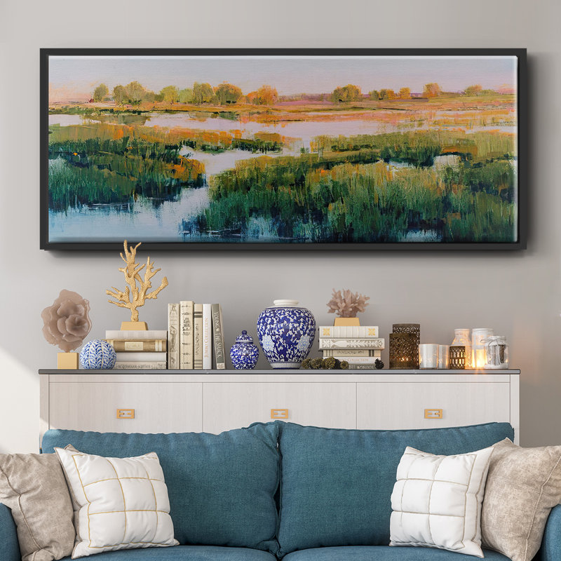 Marshland View II- Framed Canvas