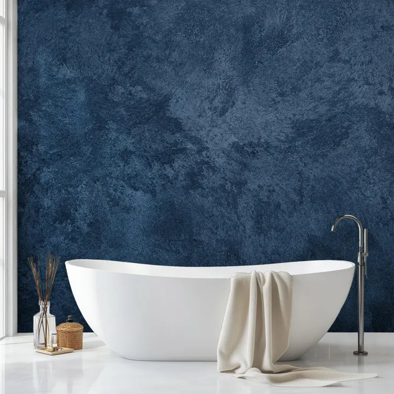 Murale texturée bleu marine, L 108 po x l 96 po
