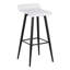 Tabouret de bar Ale à hauteur fixe en acier noir et similicuir blanc par LumiSource - ensemble de 2-947682159