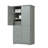 Tall And Wide Storage Cabinet With Doors For Bathroom/Office, Three Drawers, Grey-2001977392