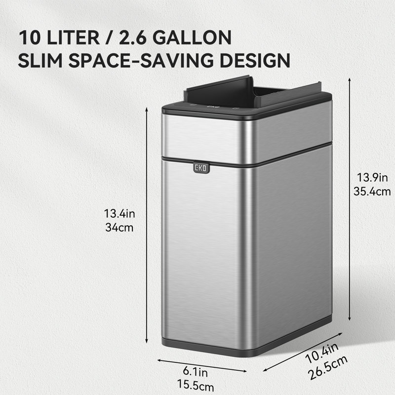 Poubelle à capteur EKO Phantom Pro 10L, 10 Litres