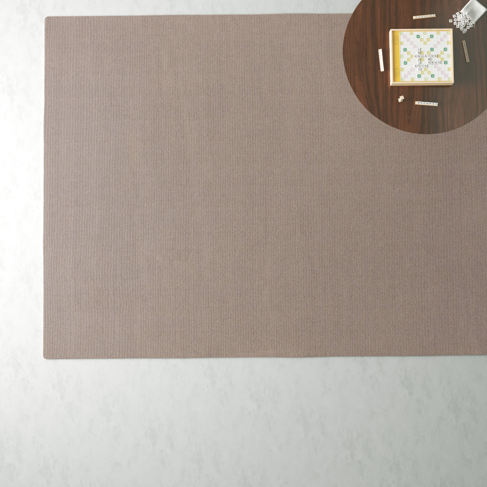 Crowe Dark Gray Hand-Loomed Striped Wool Rug, Rectangle 9' x 13'