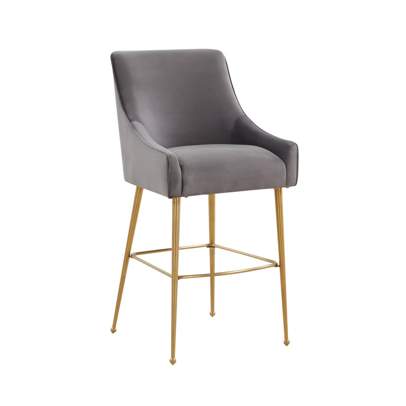 Tabouret de bar et de comptoir Simmon, Tabouret de comptoir (siège d'une hauteur de 24,4, Gris foncé