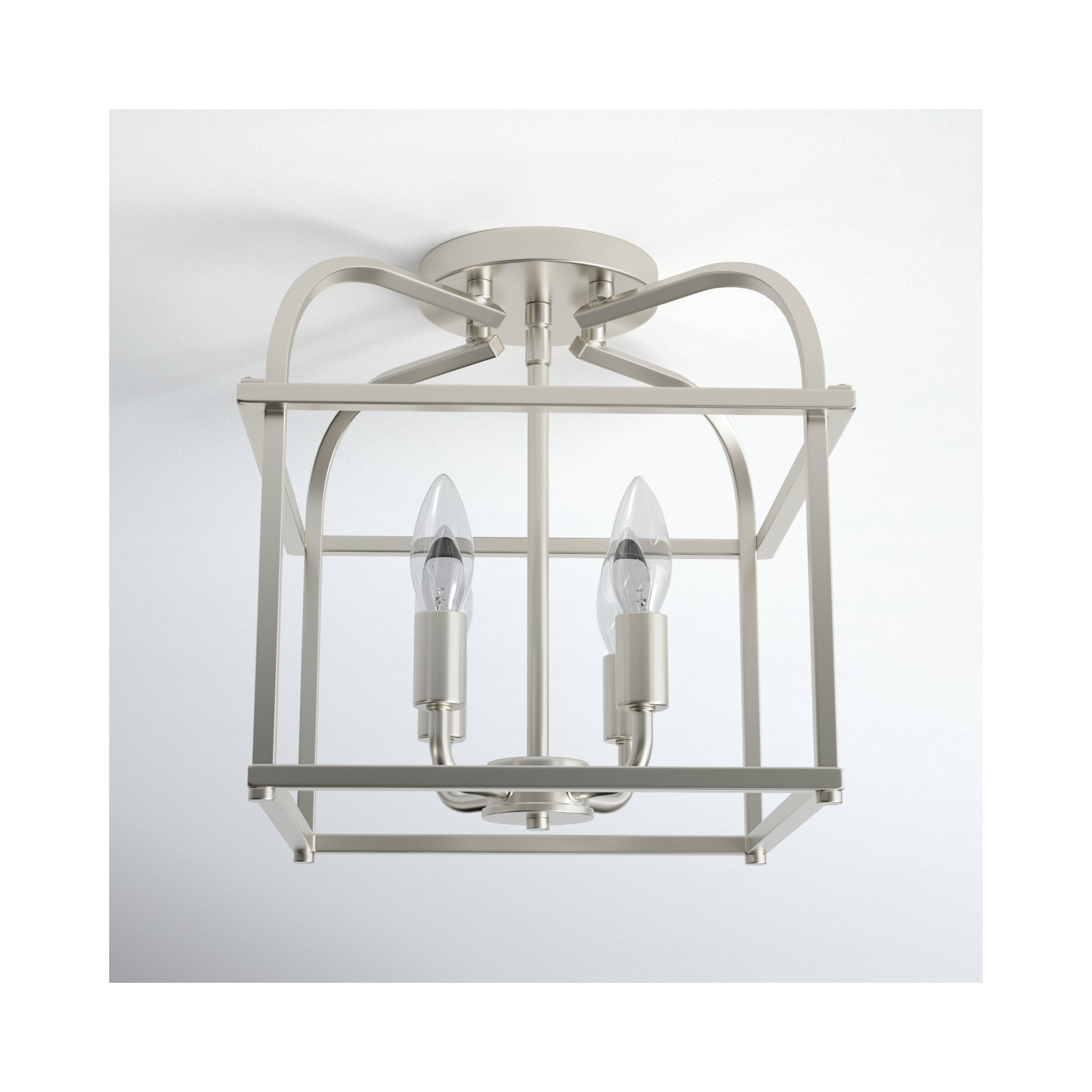 Condor 4 Light Semi Flush Mount, Brushed Nickel