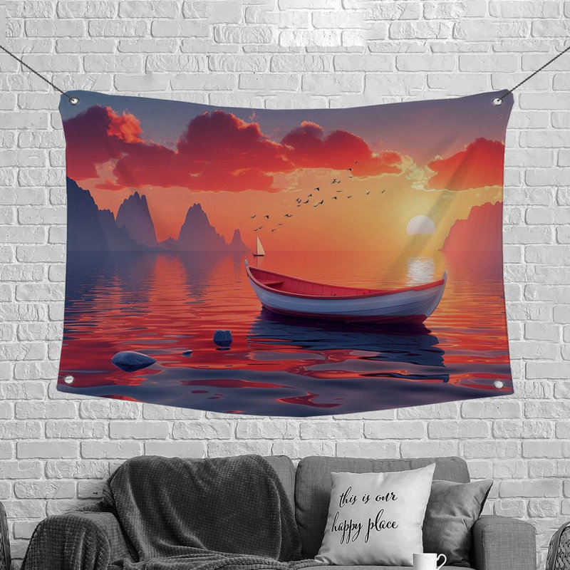 Tapisserie en microfibre, H 68 po x l 80 po
