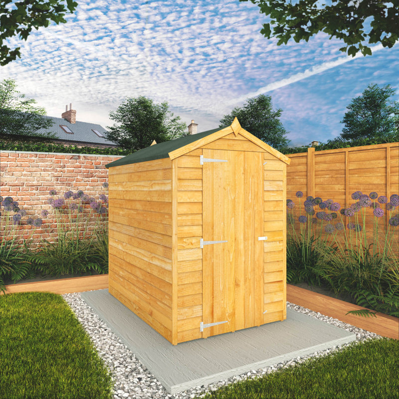 Mercia 6 x 4ft Overlap Apex Windowless Shed, Yes