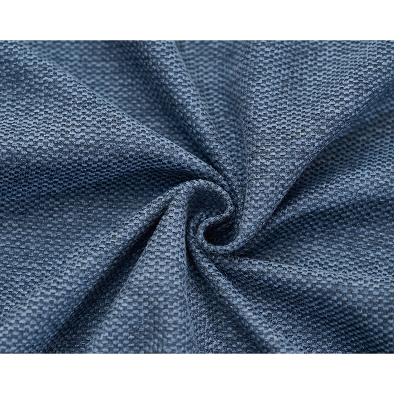 Canapé modulaire en L 5 places avec dossier rembourré et rembourrage en mousse bleu foncé, Bleu très foncé