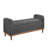 Prea 50" Mid-Century Modern Textured Fabric Lift Top Storage Bench with Interior Storage, Classic Button-Tufted Detail-1910274732