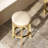 26In. Counter-Height Backless Wood Swivel Barstool With Upholstered Seat, Honeysuckle, 1PC-1297073007-1297038481
