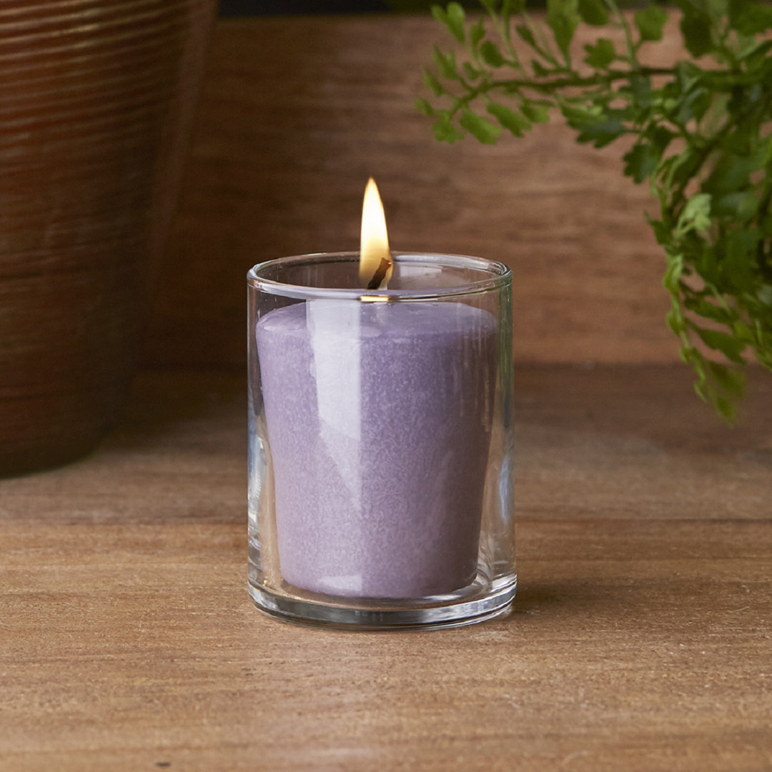 Seeking Balance Relax Geranium Lavender Scented Votive Candle (Set of 18) Root Candles