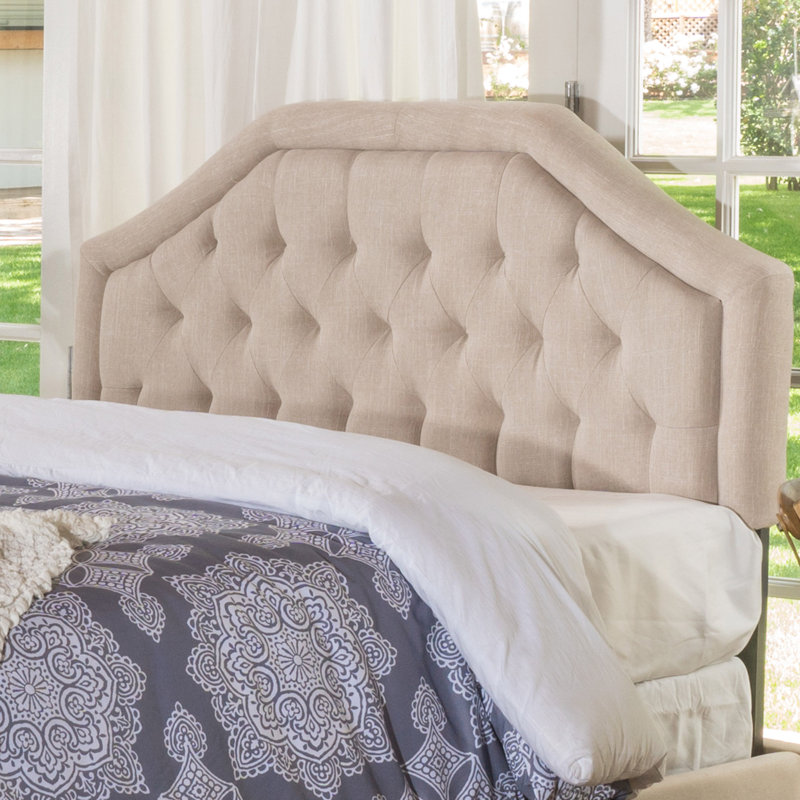 Tête de lit rembourrée Lemaster Panneau, Beige clair, Très grand