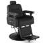 Fauteuil de coiffeur inclinable pivotant noir à 360 ° avec repose-pieds réglable