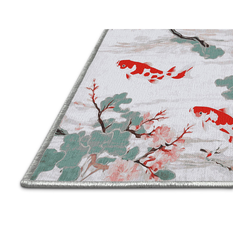 Machine Washable White Area Rug, Rectangle 8' x 12'