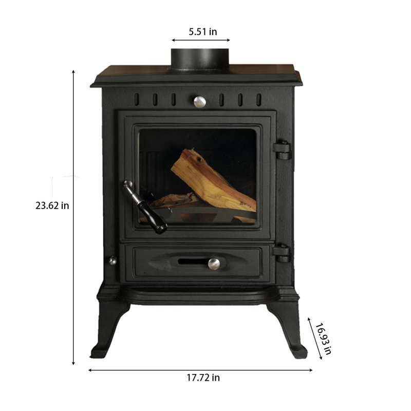 Petit poêle à bois en fonte