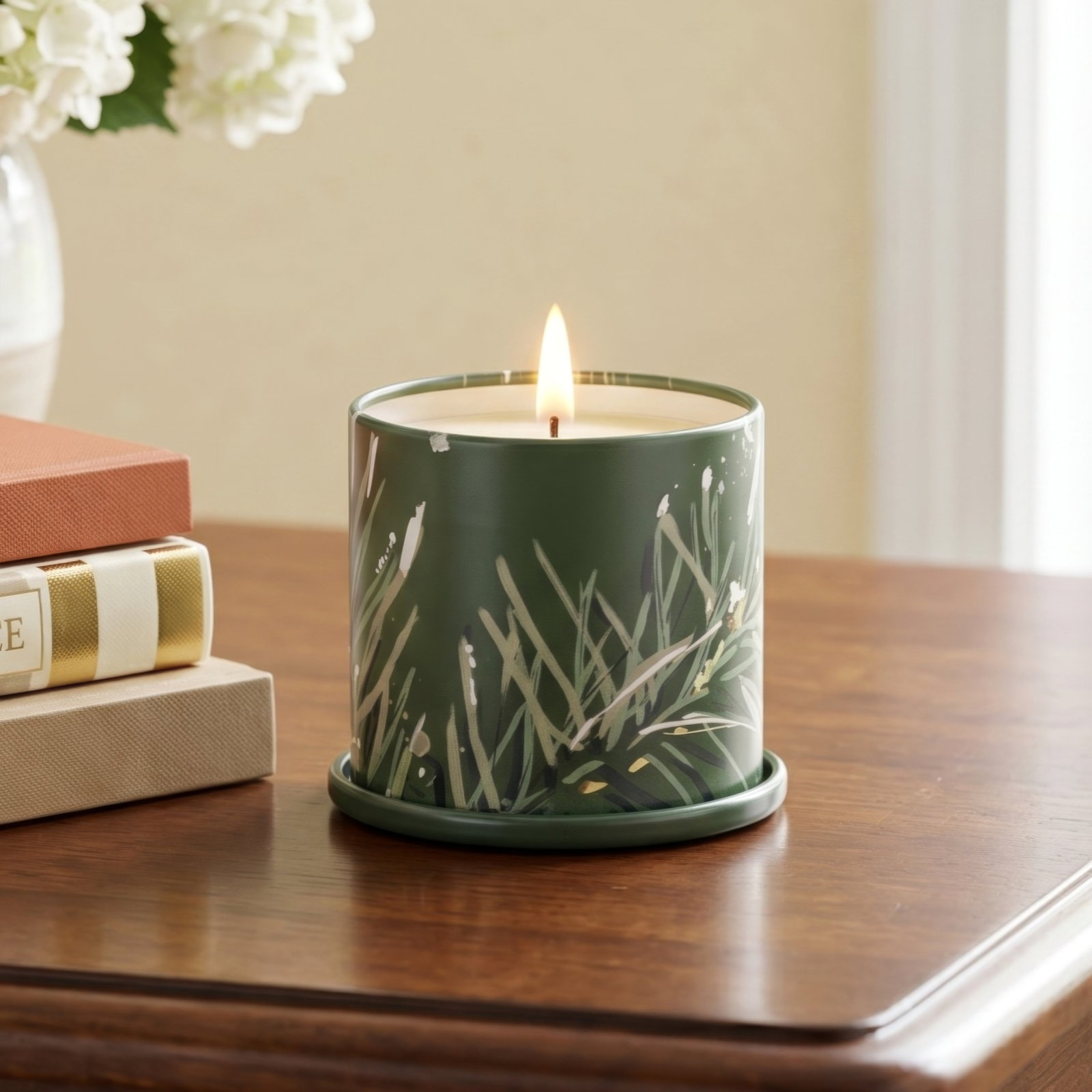 Balsam Cedar Scented Candle, Demi Vanity Tin