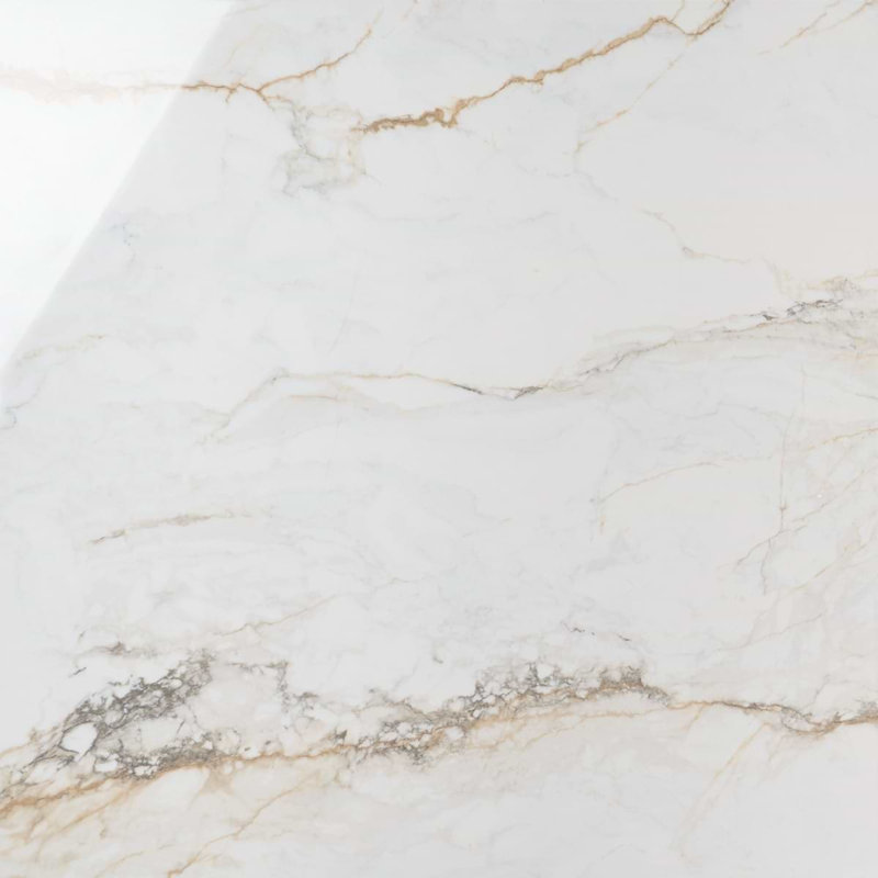 Calacatta Macchia 12X24 Marble Look Polished Porcelain Floor And Wall Tile, 48" X 48"