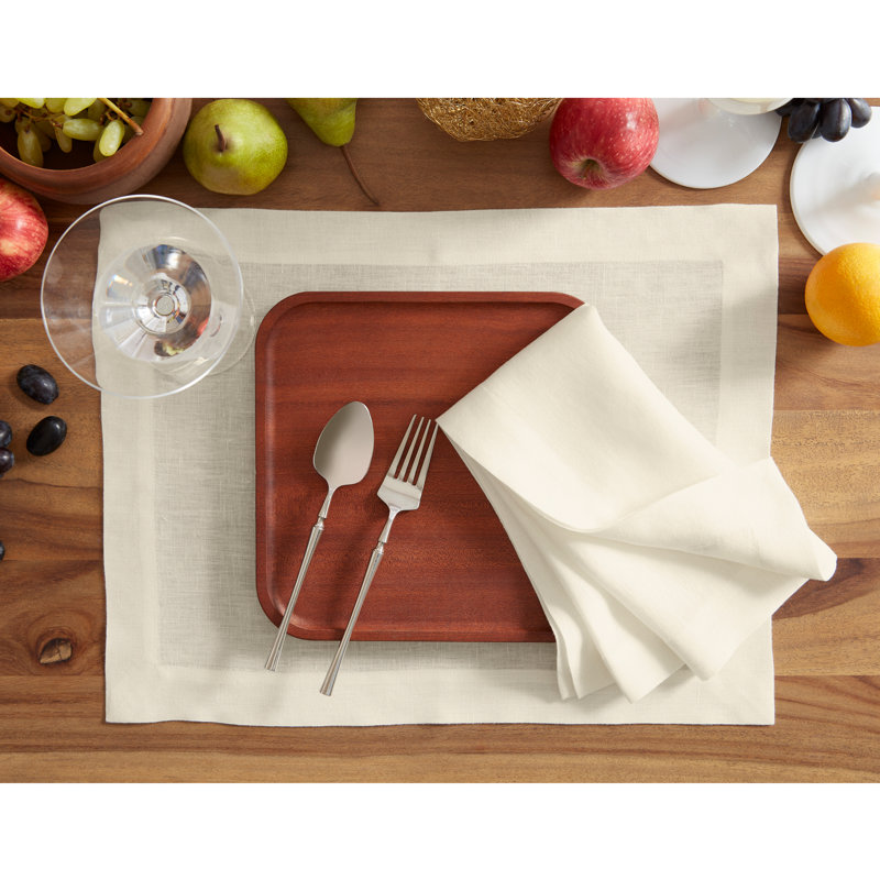 Sonoma - 100% Pure Linen Dinner Napkins (Prewashed), Ivory