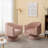 Murrow Velvet Swivel Barrel Chair-409425051