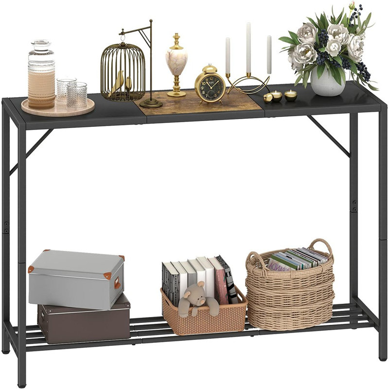 Console Table, 41.7" Industrial Entryway Table With Sh...