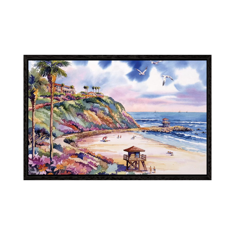 Salt Creek Beach by Bill Drysdale - Painting on Canvas, 101.6 cm H x 66.04 cm W, Black Framed