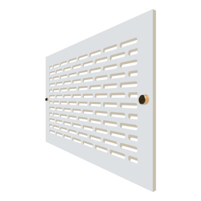 Stellar Air White Wall And Ceiling Registers With Brass Screws- 8x10 (Duct Opening) 10x12 Overall Size - Industrial