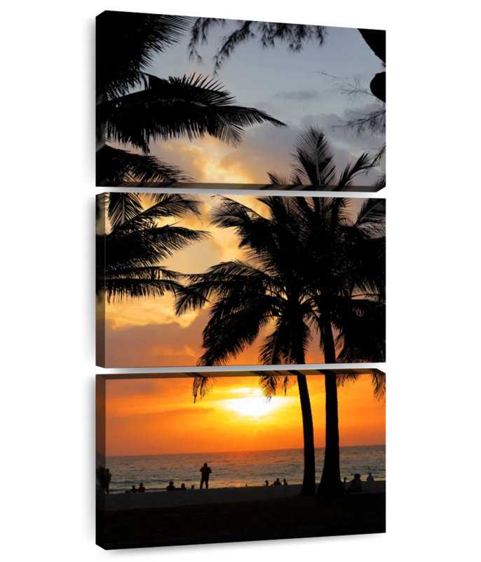 Silhouettes de palmier des Caraïbes, H 27 po x l 12 po