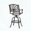 Tabouret de bar pivotant en fonte d'aluminium