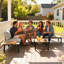 Outsunny Garden Furniture Set 6 Piece Corner Sofa Set for Patio Light Grey