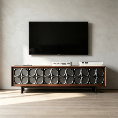 Modern Living Room Wood TV Stand With Storage