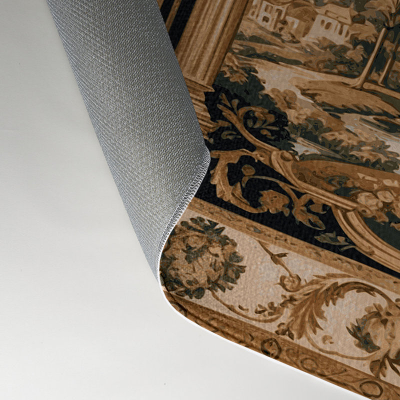 Tapis d'intérieur et d'extérieur brun français, Rectangulaire 3 pi x 5 pi