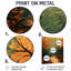 Feuilles, forêt brune, tranquillité I - reproduction d'art traditionnelle en métal, feuilles, art mural en métal-526656842